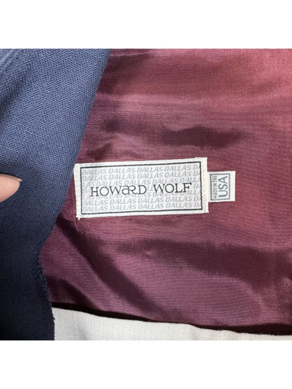 Howard Wolf Navy Blue Short-Sleeve Dress Fully Lined Made In USA Size 8 - Picture 8 of 12